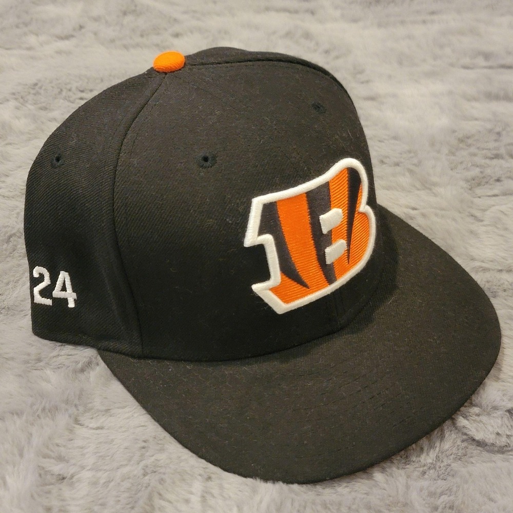 Cincinnati Bengals #24 Jones Hat Cap Mens 7 1/4 Black Orange NFL New Era